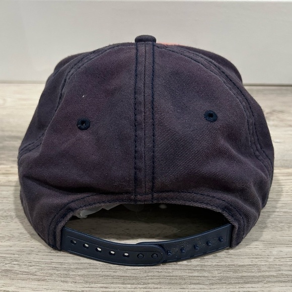 Timberland Cotton Flat Bill Trucker Hat Red Blue Adjustable One Size OSFM - Picture 5 of 9